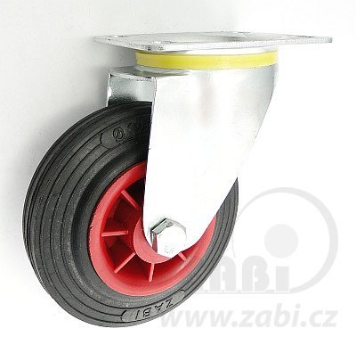 Gumové koleso 125 mm otočná vidlica s doskou