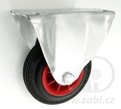 Gumové koleso 100 mm pevná vidlica s doskou