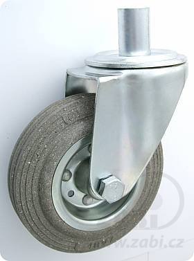 Gumové koleso 125 mm otočná vidlica s čapom