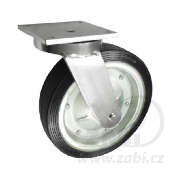 Gumové koleso 350 mm otočná vidlica s doskou