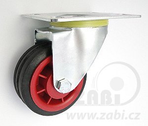 Gumové koleso 80 mm otočná vidlica s doskou