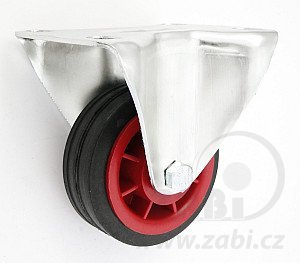 Gumové koleso 80 mm pevná vidlica s doskou