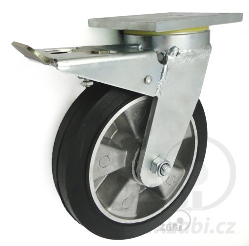 Gumové koleso 250 mm otočná vidlica s doskou