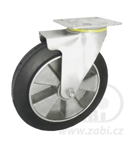 Gumové koleso 250 mm otočná vidlica s doskou