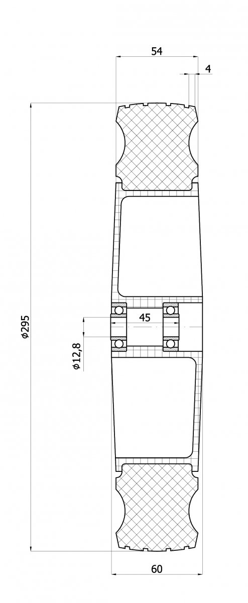 Koleso pre kosačky 295 mm samostatné