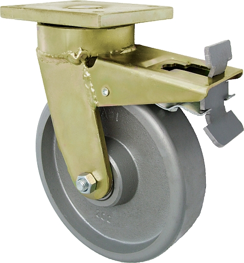 Liatinové koleso 200 mm otočná vidlica s doskou