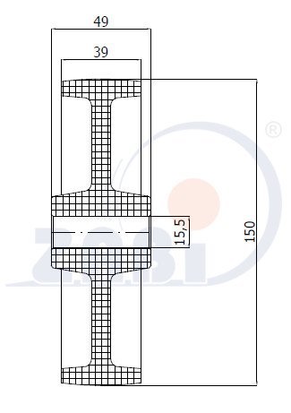 Žiaruvzdorné samostatné koleso 150mm