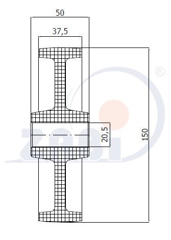 Žiaruvzdorné samostatné koleso 150mm