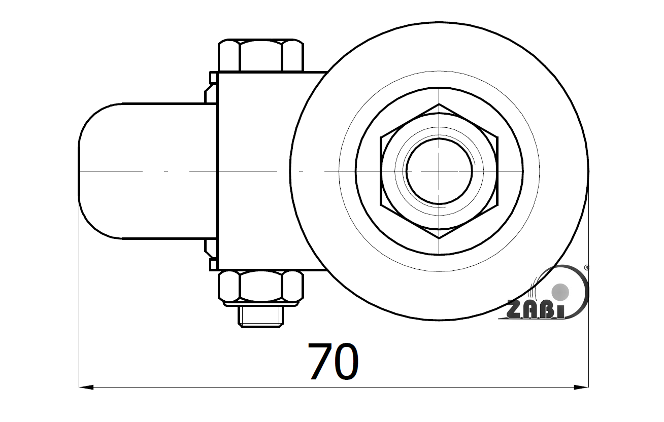 Nábytkové koleso 50 mm otočná vidlica 