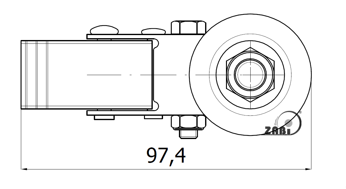 Nábytkové koleso 50 mm otočná vidlica 