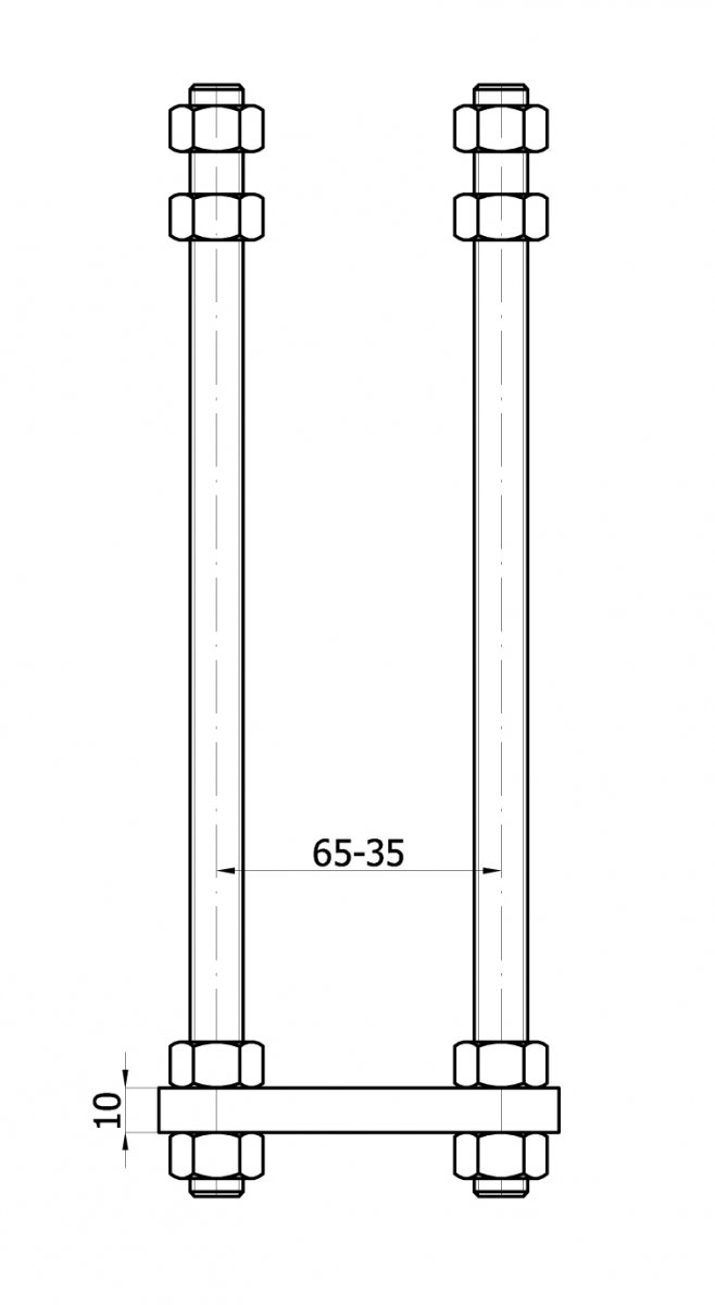 Kotevná pätka pre vozík 60 mm