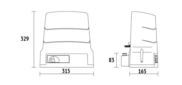 Pohon posuvnej brány do 600 kg s magnetickým spínačom