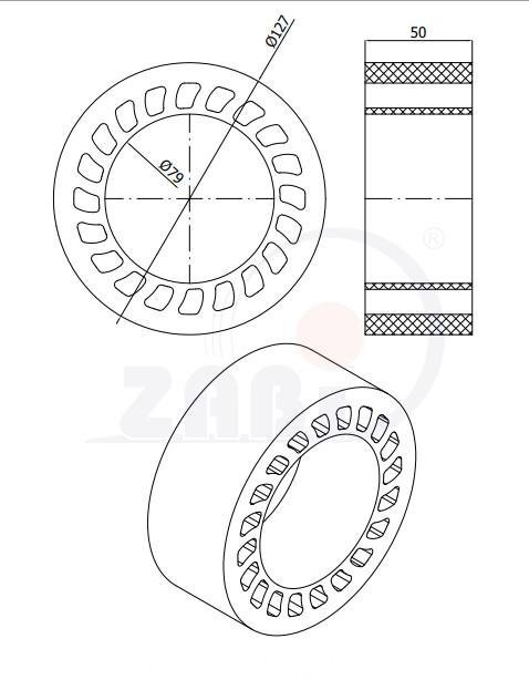 Polyuretánové koleso NO CRUSH 127 mm