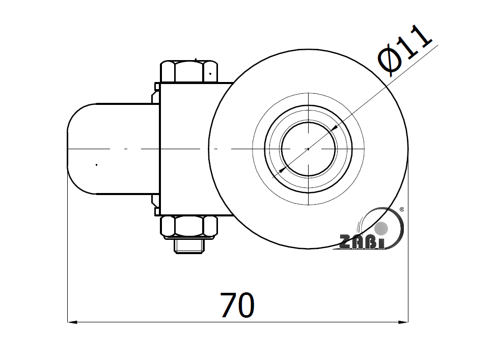 Nábytkové koleso 50 mm otočná vidlica 