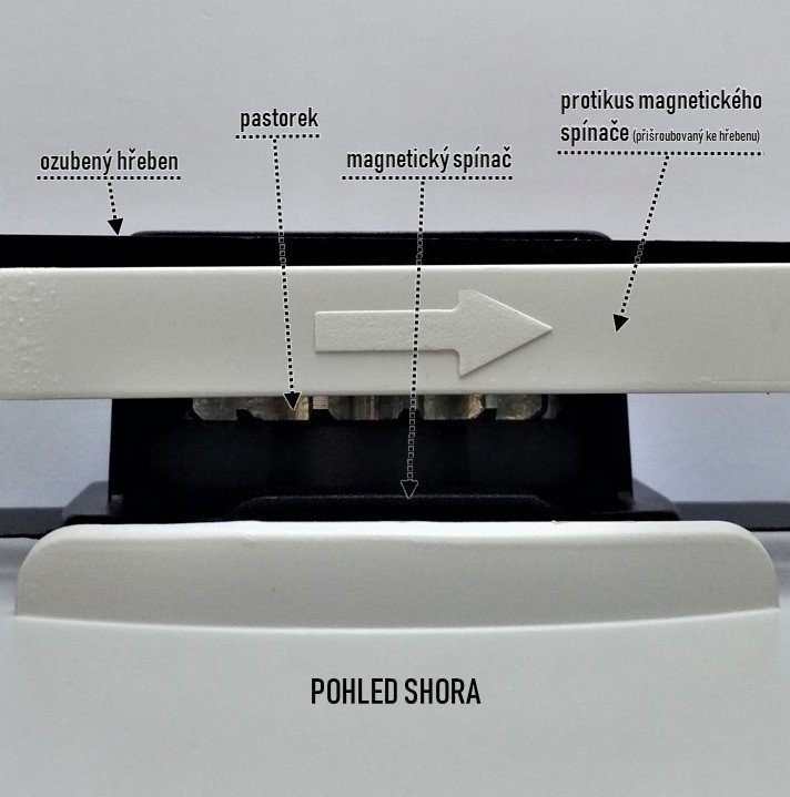 Pohon posuvnej brány do 600 kg s magnetickým spínačom