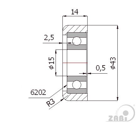 Oceľová rolňa 43 mm