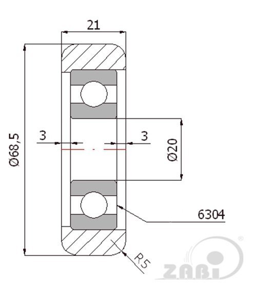 Oceľová rolňa 68.5 mm