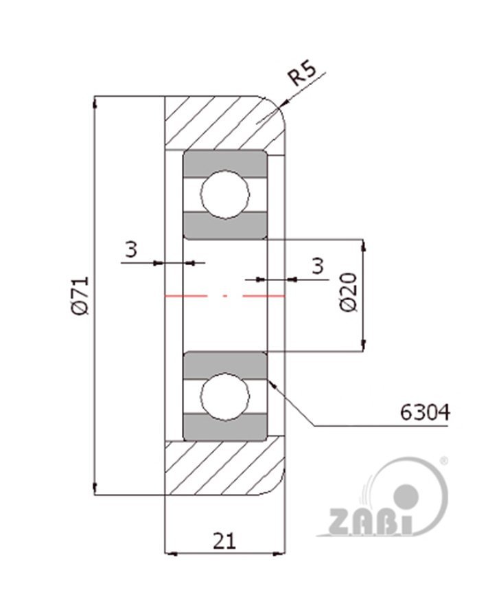 Oceľová rolňa 71 mm