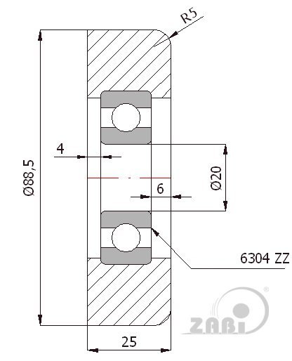 Oceľová rolňa 88.5 mm