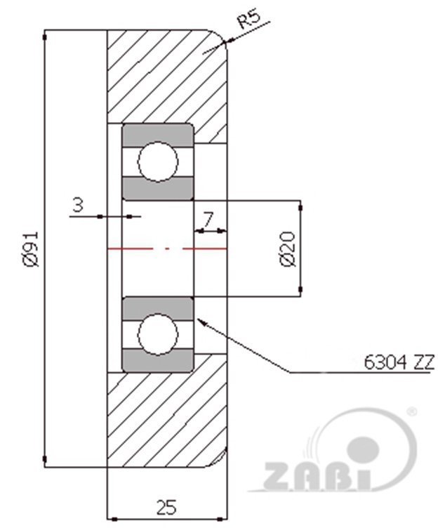 Oceľová rolňa 91 mm