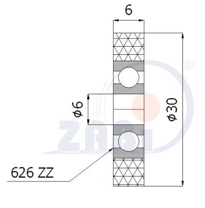 Polyuretánová rolňa 30 mm
