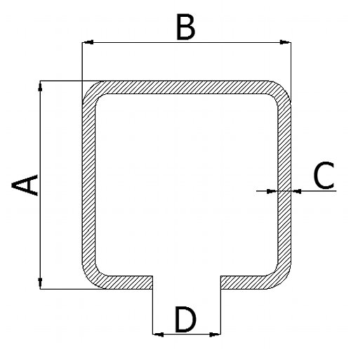 Nosný C profil pre posuvnú bránu 100mm dľžka 6 metrov