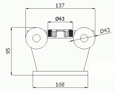 Nosný vozík posuvnej brány 50 mm ZABI
