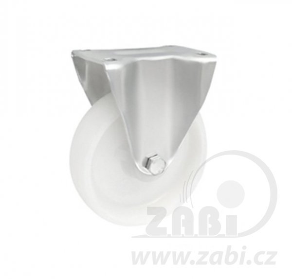 Plastové koleso 125 mm nerezová pevná vidlica ZABI