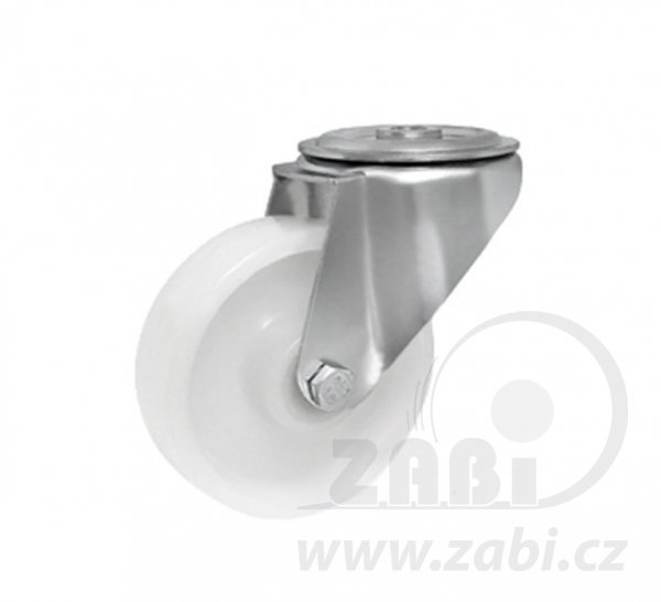 Plastové koleso 100 mm nerezová otočná vidlica ZABI