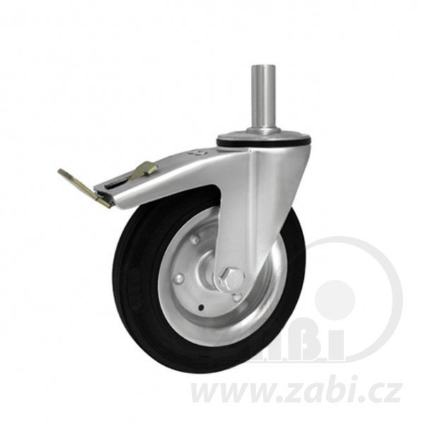 Gumové koleso 200 mm otočná vidlica s čapom 27 mm