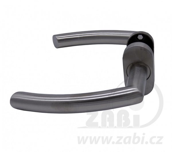 Vonkajšia nerezová kľučka na bránku so štítkom - ZABI
