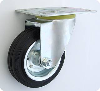 Gumové koleso 100 mm otočná vidlica s doskou