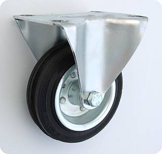 Gumové koleso 100 mm pevná vidlica s doskou