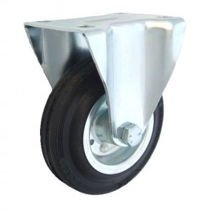 Gumové koleso 200 mm pevná vidlica s doskou