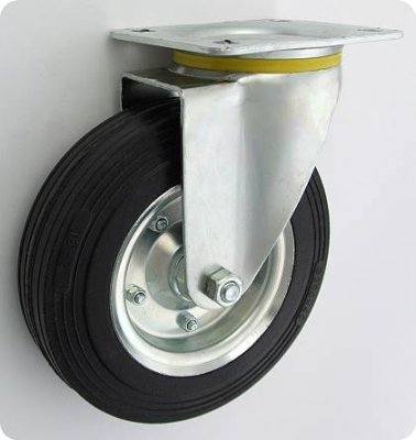 Gumové koleso 200 mm otočná vidlica s doskou