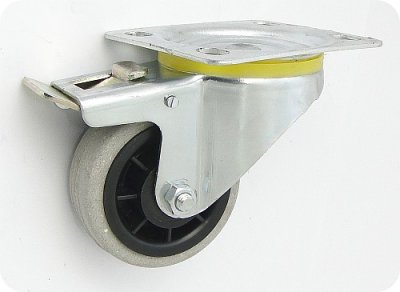 Gumové koleso 80 mm otočná vidlica s doskou