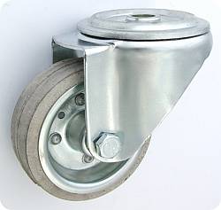 Gumové koleso 80 mm otočná vidlica s otvorom