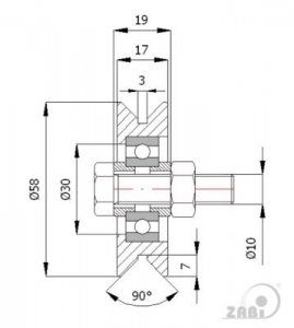 ZABI CZECH s.r.o - kladka-kovova-58-mm-s-v-drazkou-a-loziskem-zabi-rjk-58-1701697709.jpg