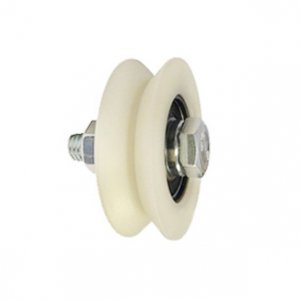 Plastová kladka profilovaná s ložiskom a skrutkou 56 mm