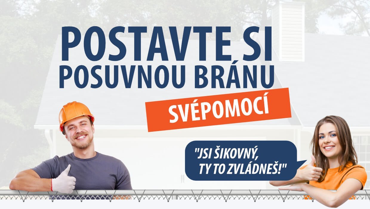 Banner - Posuvná brána SVOJPOMOCNE